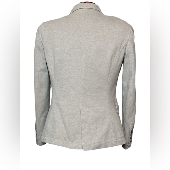 Jessica Petite lined 100% cotton blazer notch color button closure front pockets - Picture 3 of 10